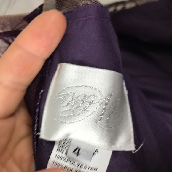 Watters W Too Short Plumb Bridesmaid Dress - Picture 8 of 8